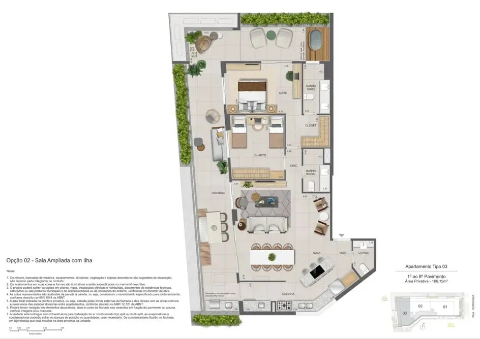 Planta 11: Zenture Residencial, apartamento de alto padrão em Botafogo, Rio de Janeiro