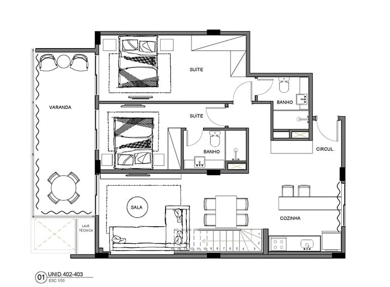 Planta 15: Selfie Tech Copacabana, apartamento de alto padrão em Copacabana, Rio de Janeiro
