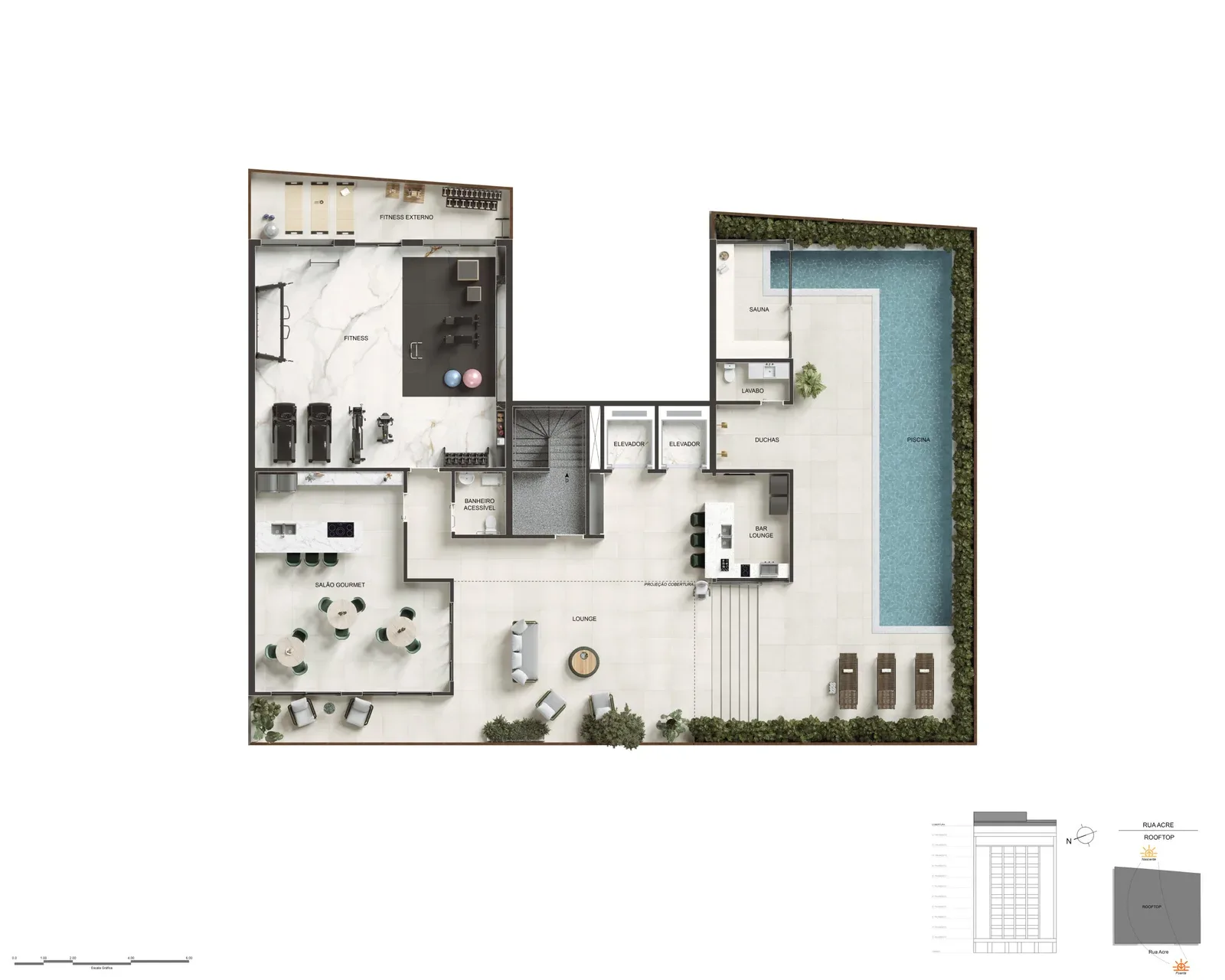 Planta 4: Áureos Rio Residencial, studio de alto padrão no Centro, Rio de Janeiro