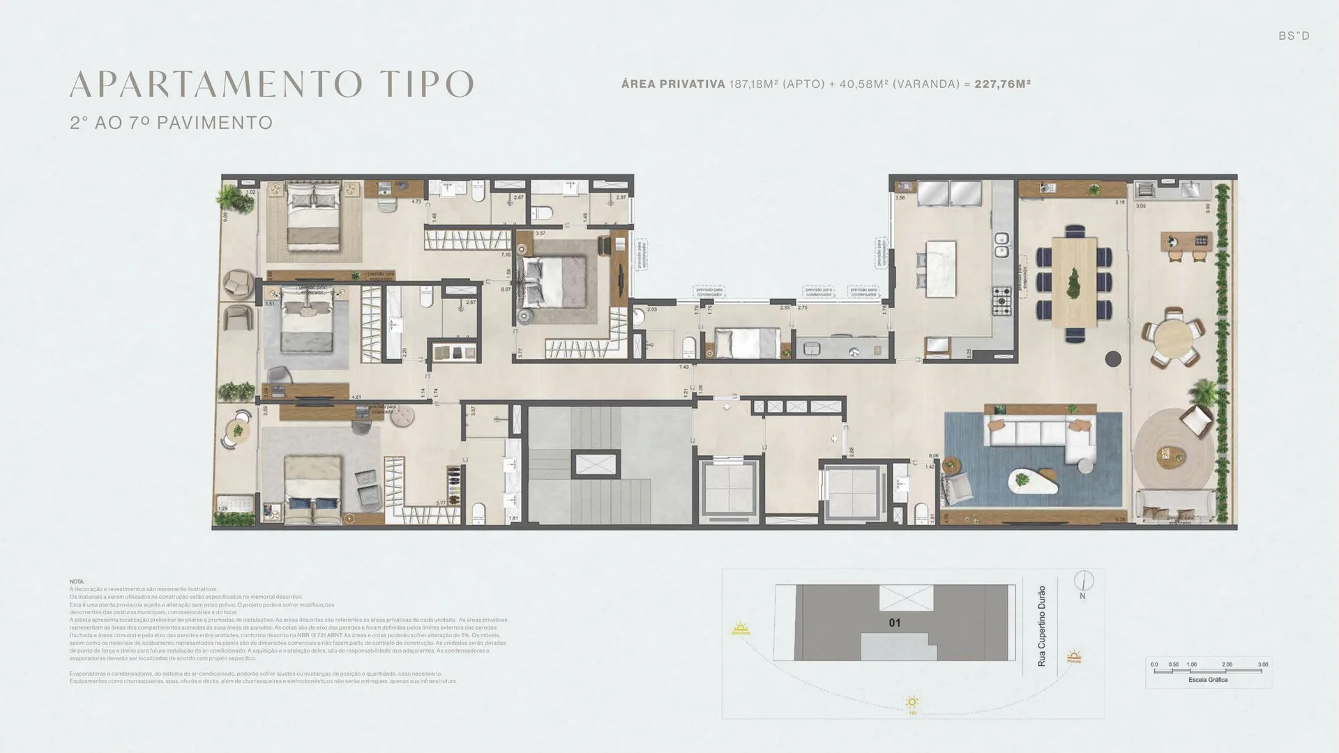 Planta 2: Bruma Mozak, apartamento de alto padrão no Leblon, Rio de Janeiro