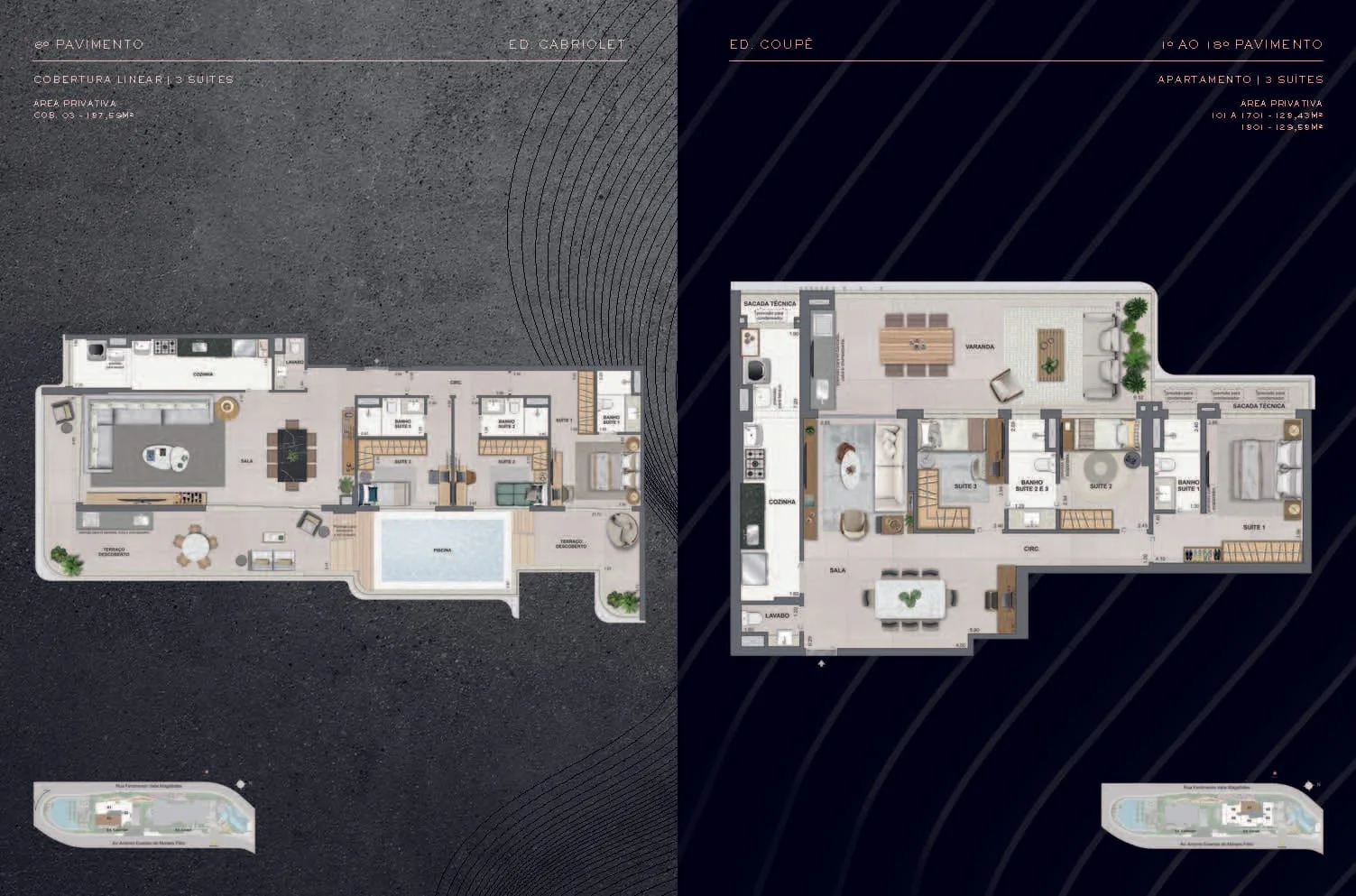 Planta 5: Coupe Tower RJZ Cyrela, apartamento de alto padrão na Barra da Tijuca, Rio de Janeiro