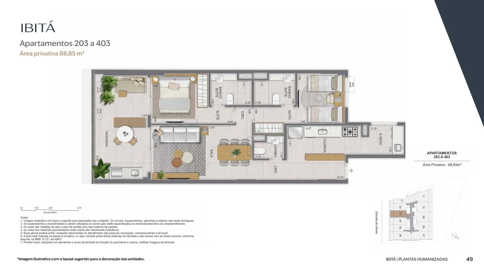 Planta 12: Ibitá São Conrado, apartamento de alto padrão em Outro, Rio de Janeiro