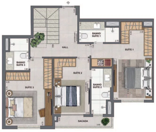 Planta 19: Iconyc By Yoo, apartamento de alto padrão em Botafogo, Rio de Janeiro