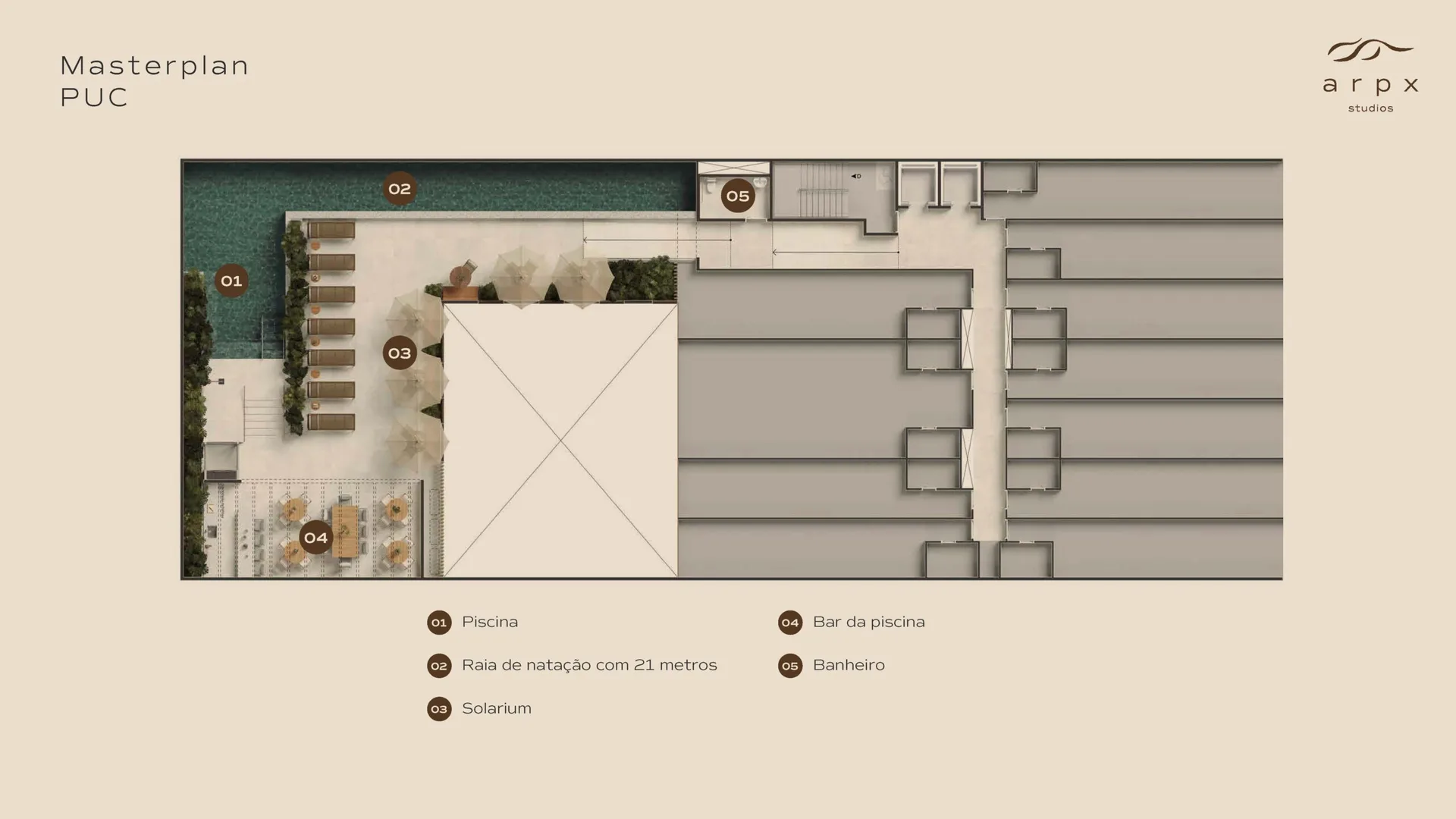 Planta 3: Arpx Studios, studio de alto padrão no Arpoador, Rio de Janeiro