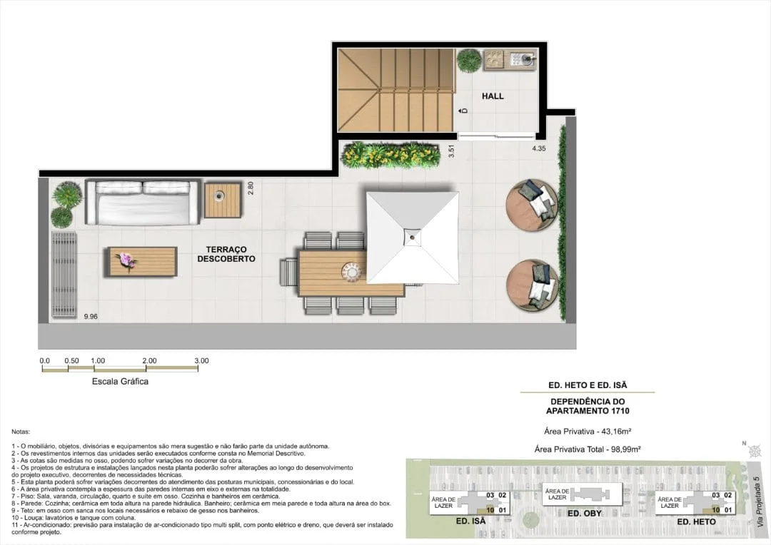 Planta 12: Etehe Residencial, apartamento de alto padrão na Barra da Tijuca, Rio de Janeiro
