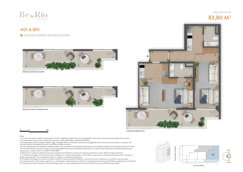 Planta 6: Ben in Rio Paul Redfern, apartamento de alto padrão em Ipanema, Rio de Janeiro