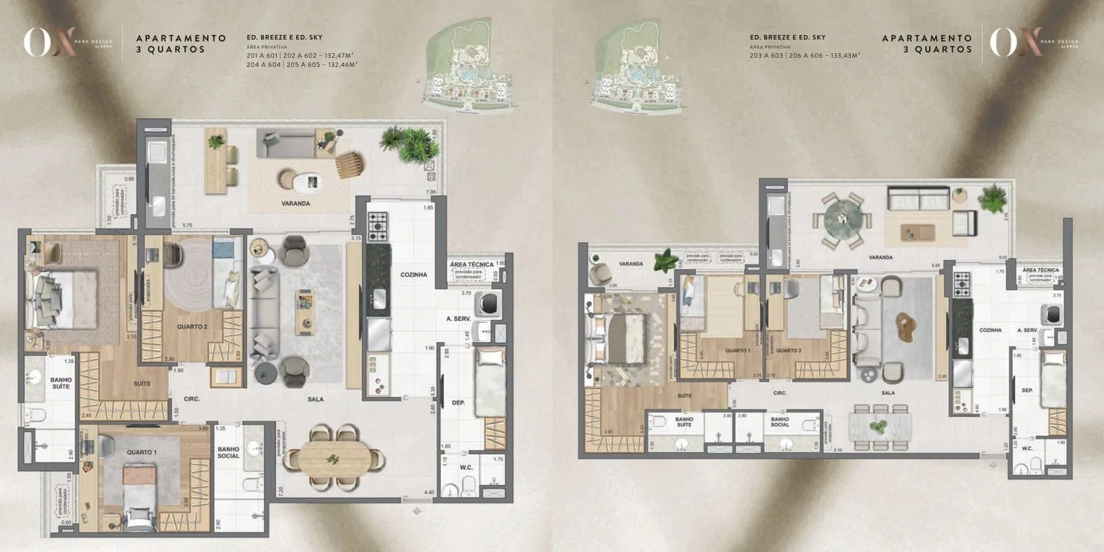 Planta 4: Ox Park Design, apartamento de alto padrão na Barra da Tijuca, Rio de Janeiro