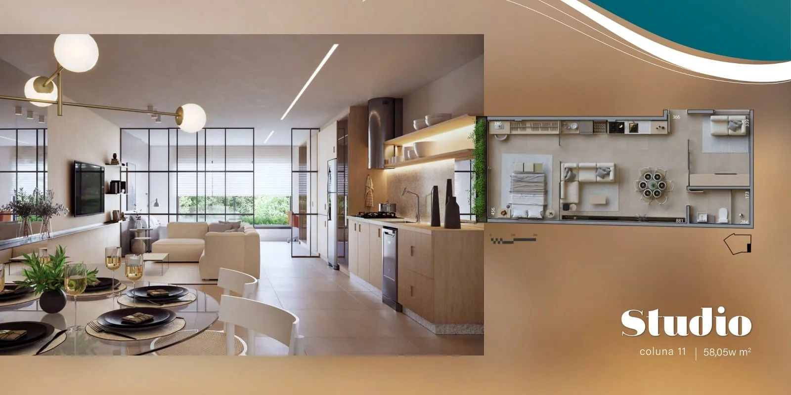 Planta 12: Glória Del Art Co Living, studio de alto padrão na Glória, Rio de Janeiro