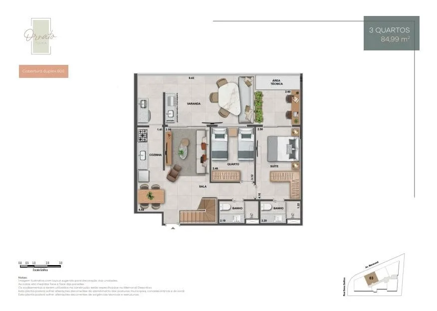 Planta 17: Ornato Tijuca, apartamento de alto padrão na Tijuca, Rio de Janeiro