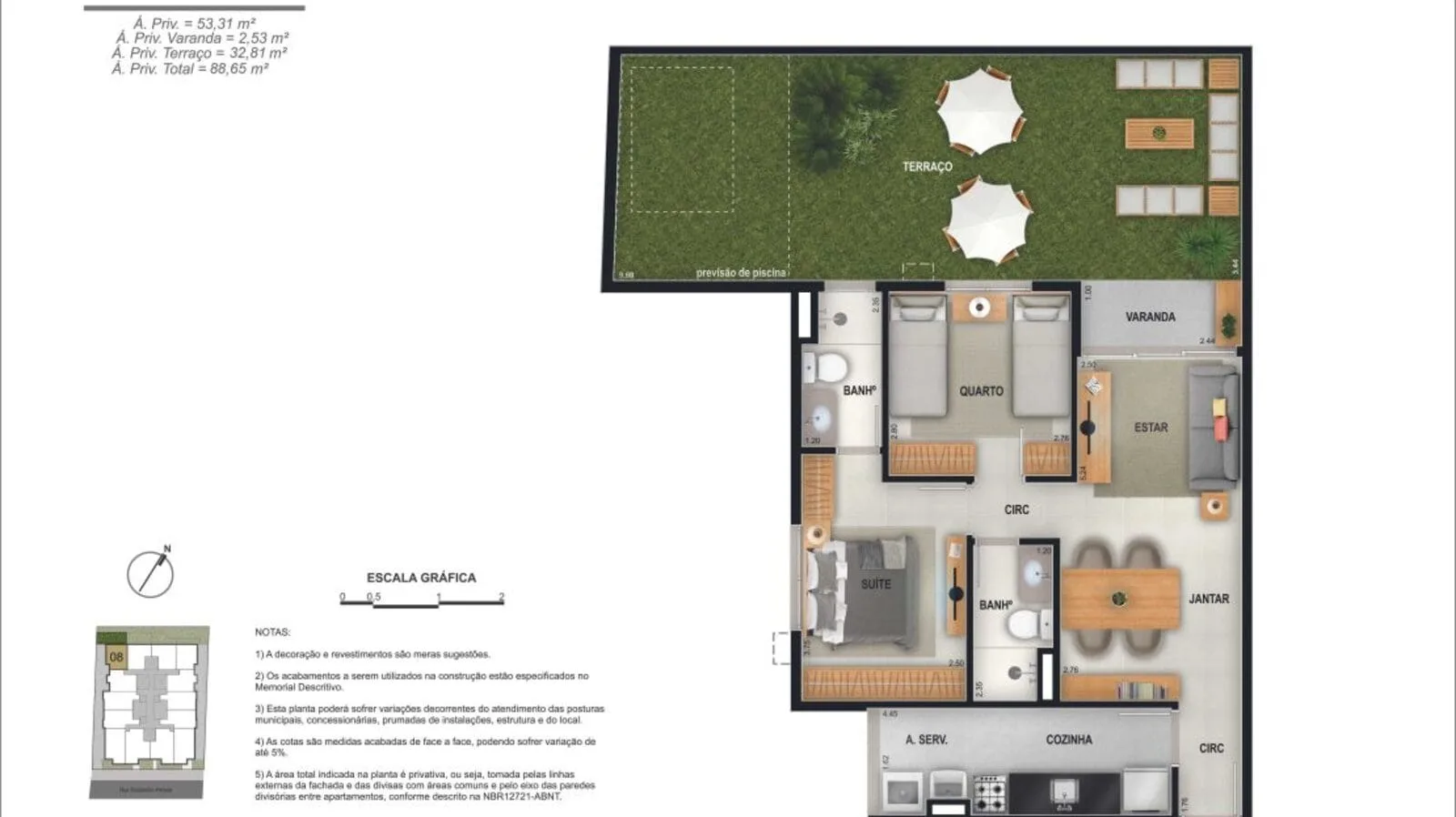 Planta 14: Mode Freguesia, apartamento de alto padrão em Outro, Rio de Janeiro