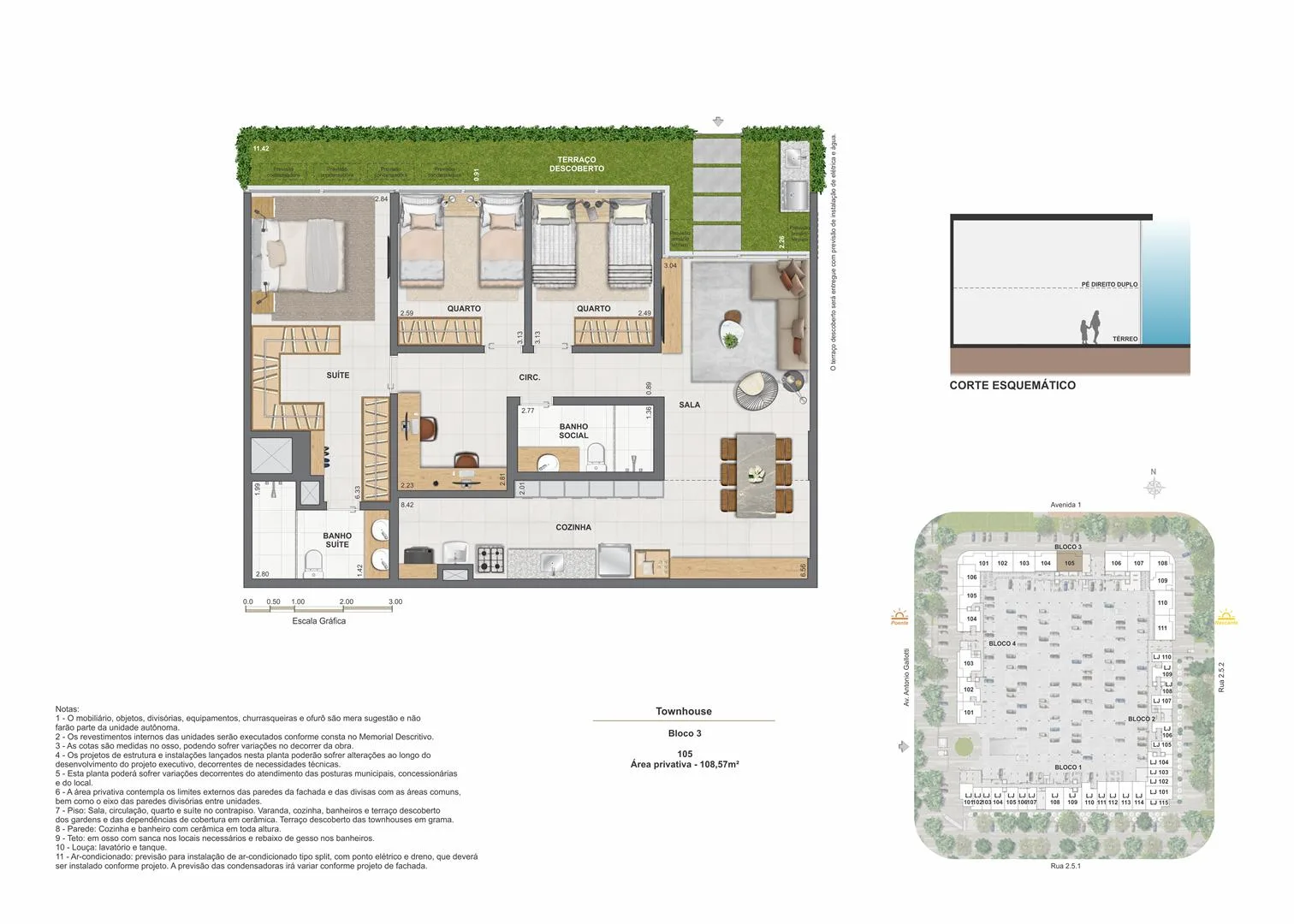 Planta 17: Arte Wood Residences, apartamento de alto padrão na Barra Olímpica, Rio de Janeiro