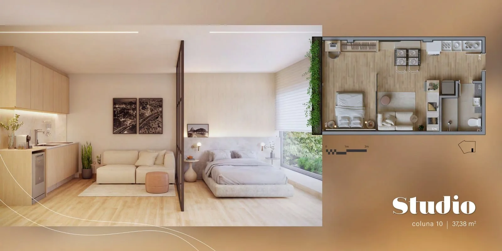 Planta 11: Glória Del Art Co Living, studio de alto padrão na Glória, Rio de Janeiro