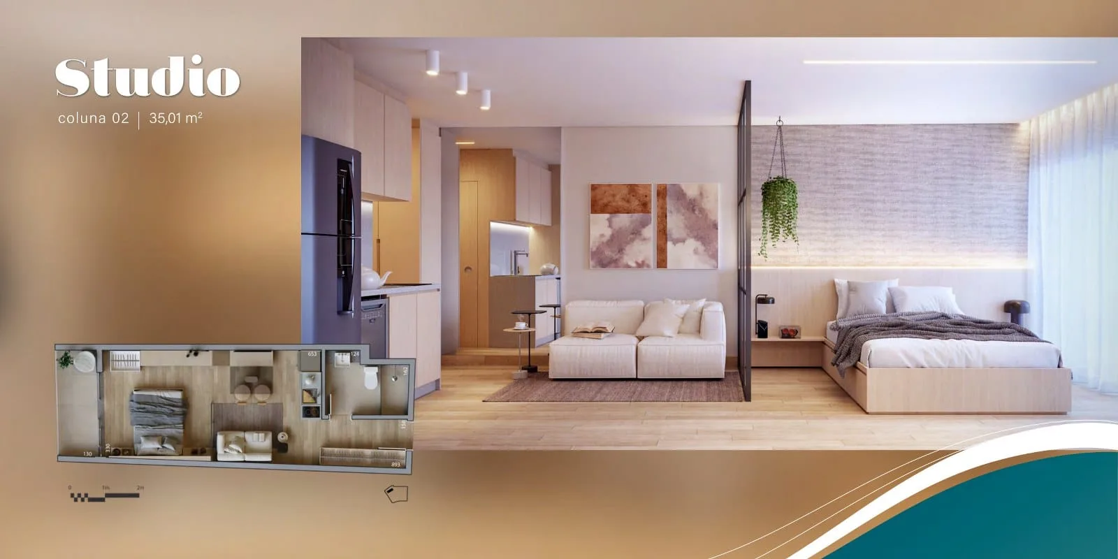 Planta 4: Glória Del Art Co Living, studio de alto padrão na Glória, Rio de Janeiro