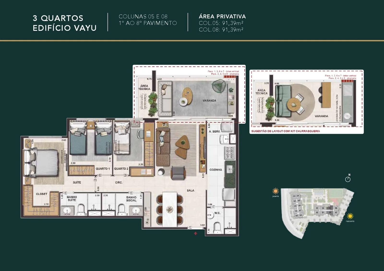 Planta 7: Mudrá Full Living, apartamento de alto padrão na Barra da Tijuca, Rio de Janeiro