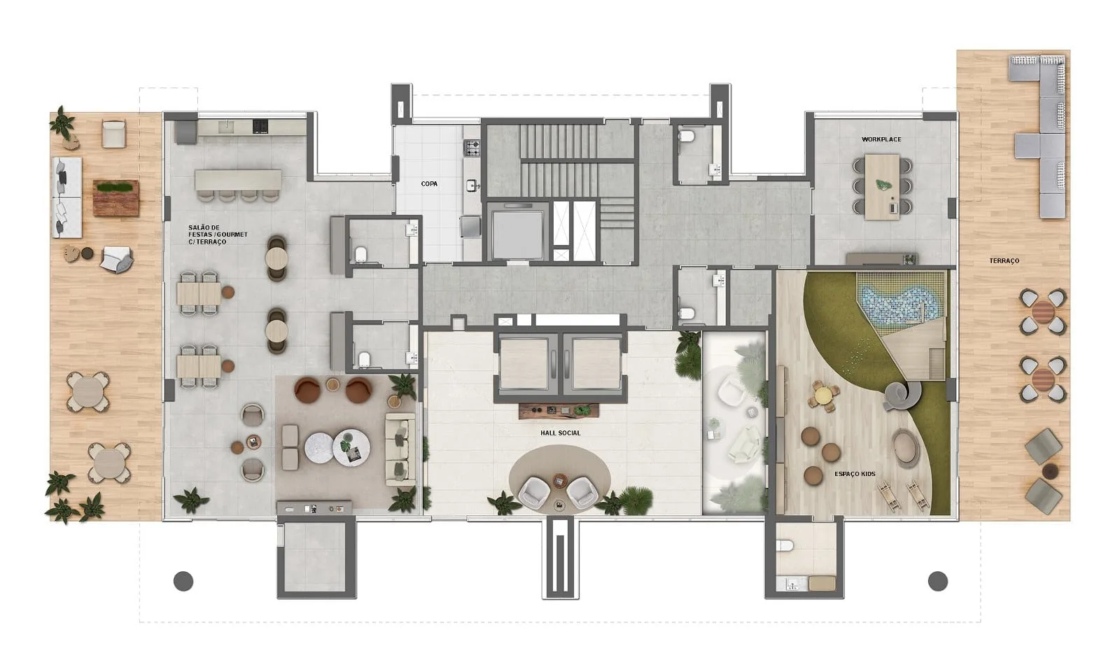 Planta 6: Oceana Golf Residence, apartamento de alto padrão na Barra da Tijuca, Rio de Janeiro