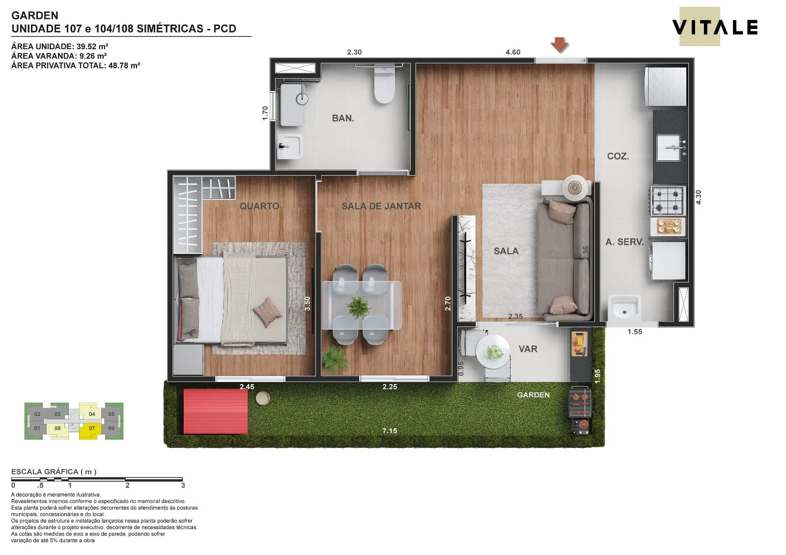 Planta 2: Vitale Carioca Residencial Vila Kosmos, apartamento de alto padrão em Outro, Rio de Janeiro