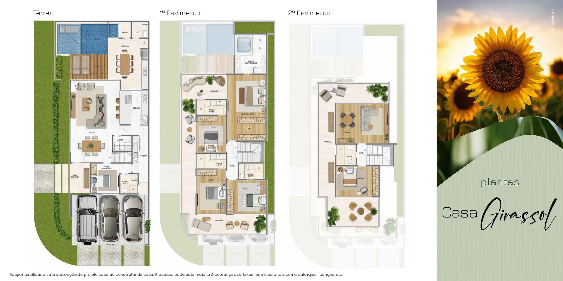 Planta 1: Bothanica Park Recreio, casa de alto padrão no Recreio dos Bandeirantes, Rio de Janeiro