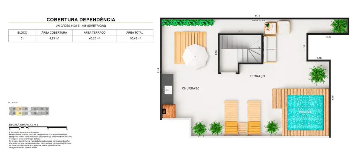 Planta 4: Vitale Sky Clube Residencial, apartamento de alto padrão em Outro, Rio de Janeiro