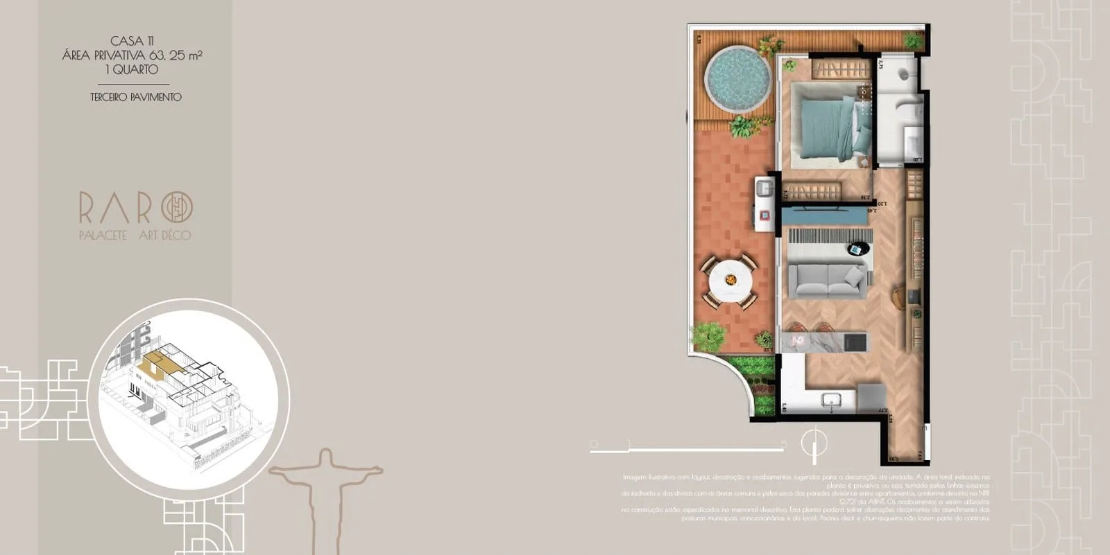 Planta 12: Raro Botafogo, apartamento de alto padrão em Botafogo, Rio de Janeiro