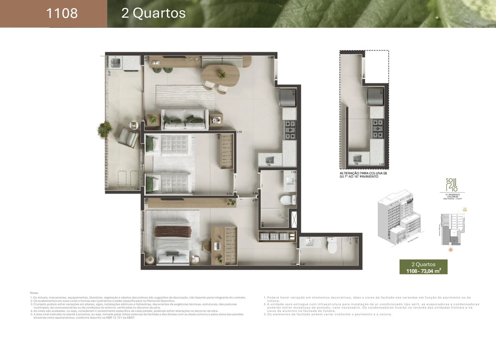 Planta 26: Soul Rio Gago Coutinho 53, studio de alto padrão em Laranjeiras, Rio de Janeiro
