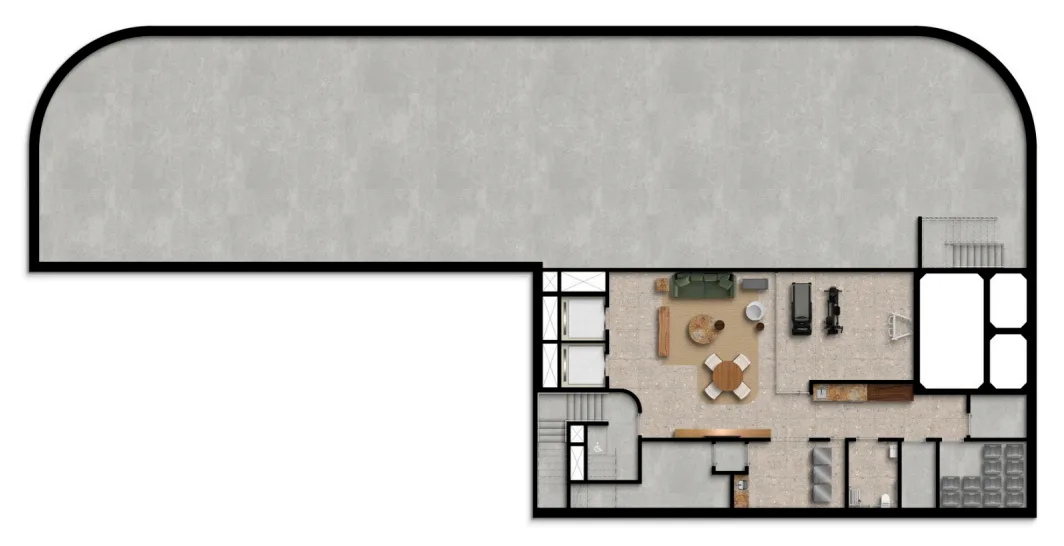 Planta 2: Garcya Praia Studios Ipanema, studio de alto padrão em Ipanema, Rio de Janeiro