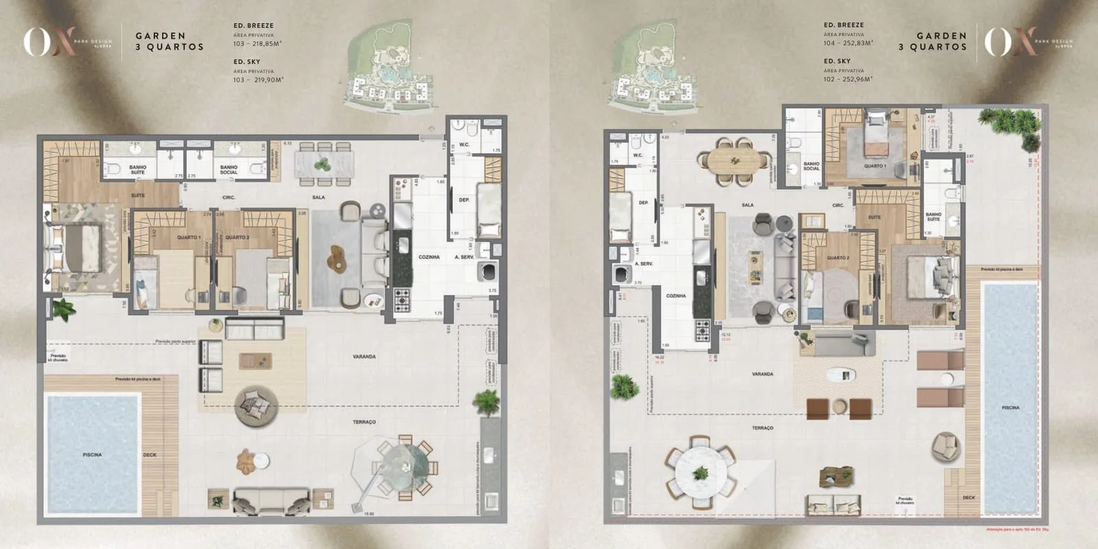 Planta 2: Ox Park Design, apartamento de alto padrão na Barra da Tijuca, Rio de Janeiro