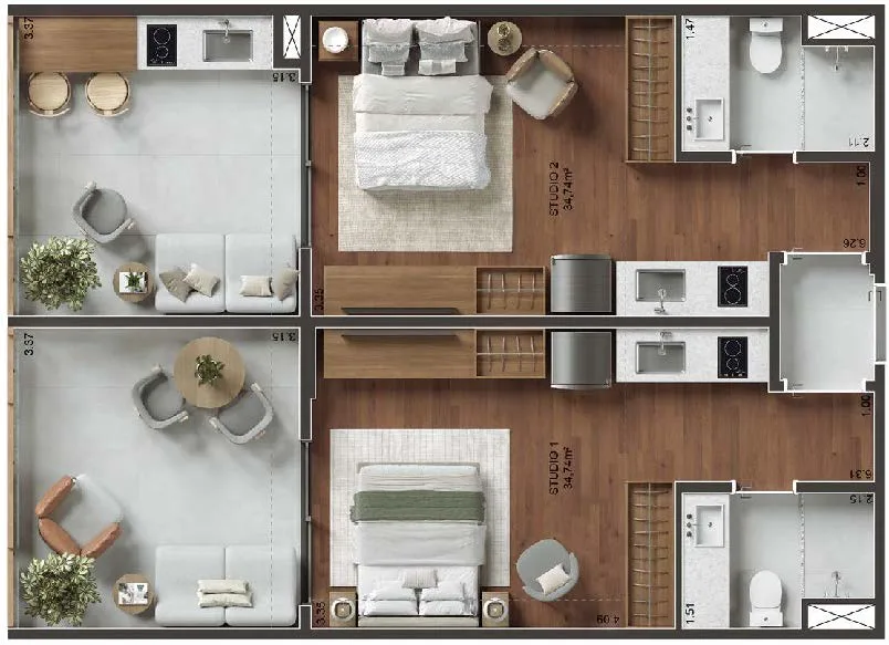Planta 1: MO.dO Design Living, studio de alto padrão em Botafogo, Rio de Janeiro