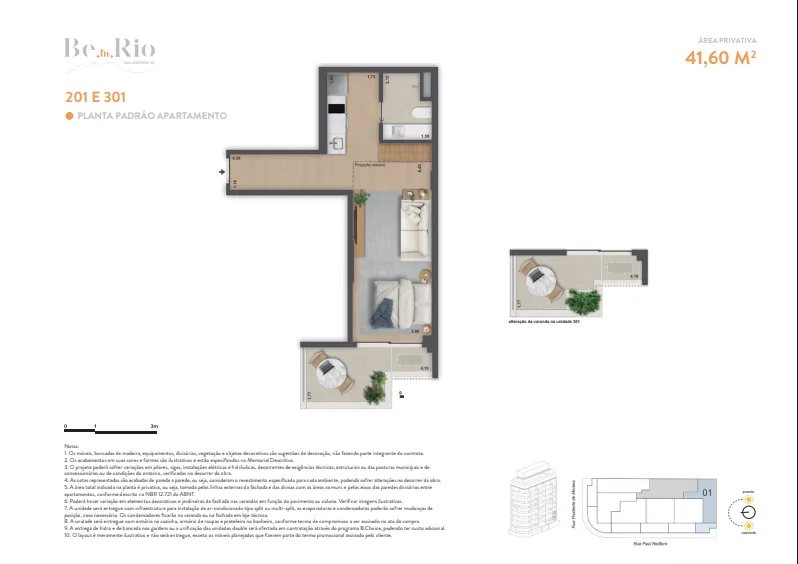 Planta 3: Ben in Rio Paul Redfern, apartamento de alto padrão em Ipanema, Rio de Janeiro
