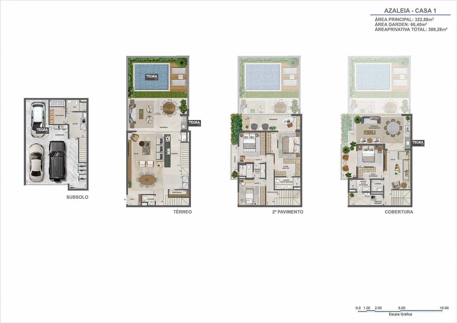 Planta 2: Claris Casa e Clube, casa de alto padrão na Barra da Tijuca, Rio de Janeiro