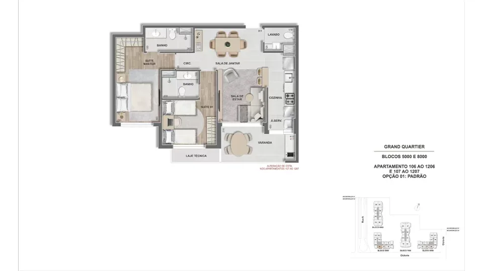Planta 5: Grand Quartier, apartamento de alto padrão na Barra da Tijuca, Rio de Janeiro