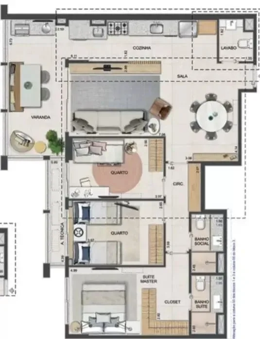 Planta 2: Tiê Residencial, apartamento de alto padrão na Tijuca, Rio de Janeiro
