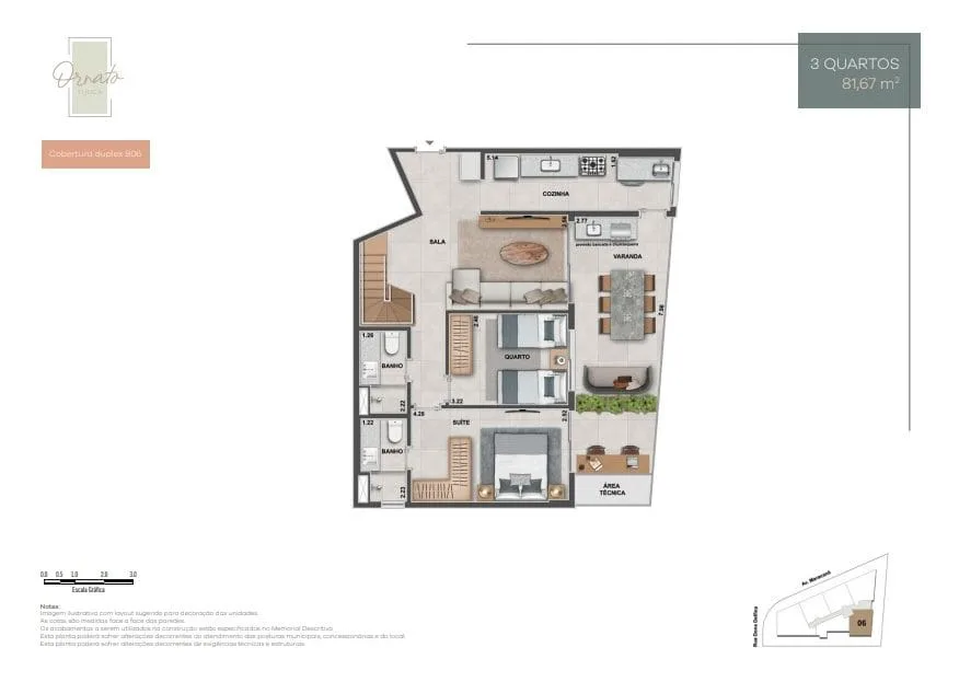 Planta 22: Ornato Tijuca, apartamento de alto padrão na Tijuca, Rio de Janeiro
