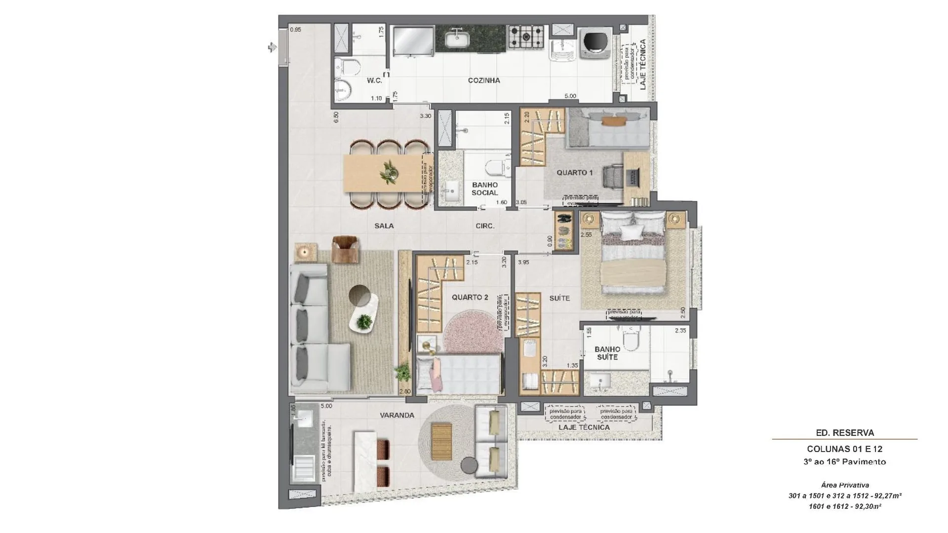 Planta 13: Endless Peninsula, apartamento de alto padrão na Barra da Tijuca, Rio de Janeiro