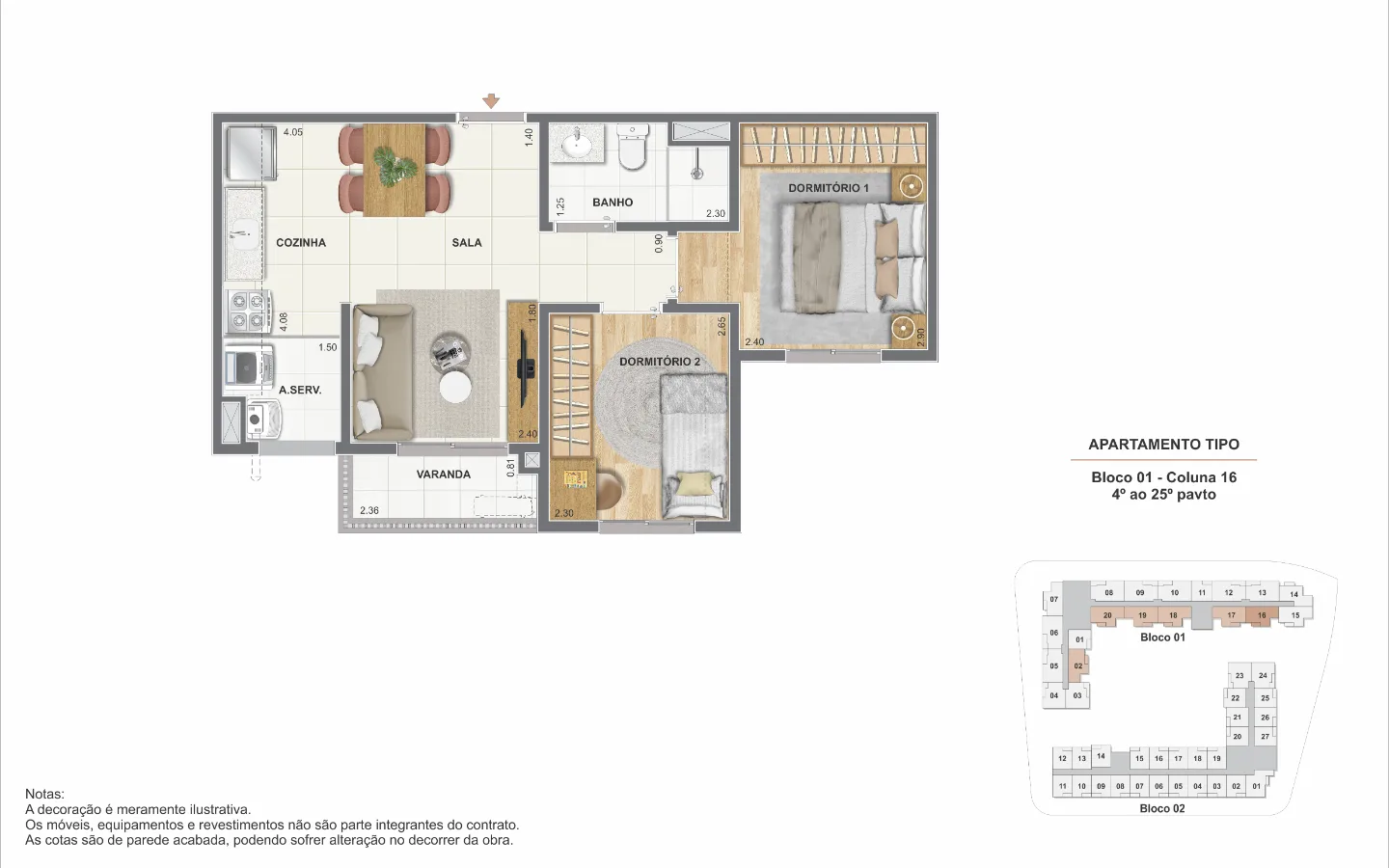 Planta 4: Caminhos da Guanabara, apartamento de alto padrão no Centro, Rio de Janeiro