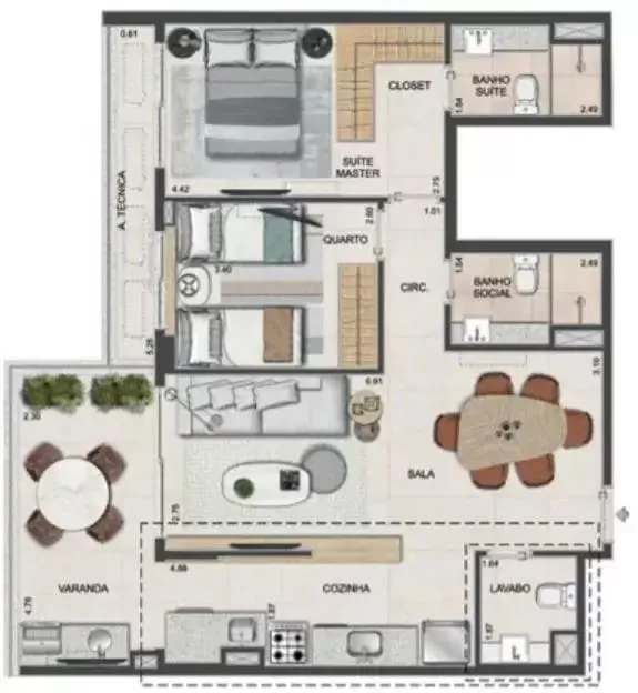 Planta 9: Tiê Residencial, apartamento de alto padrão na Tijuca, Rio de Janeiro