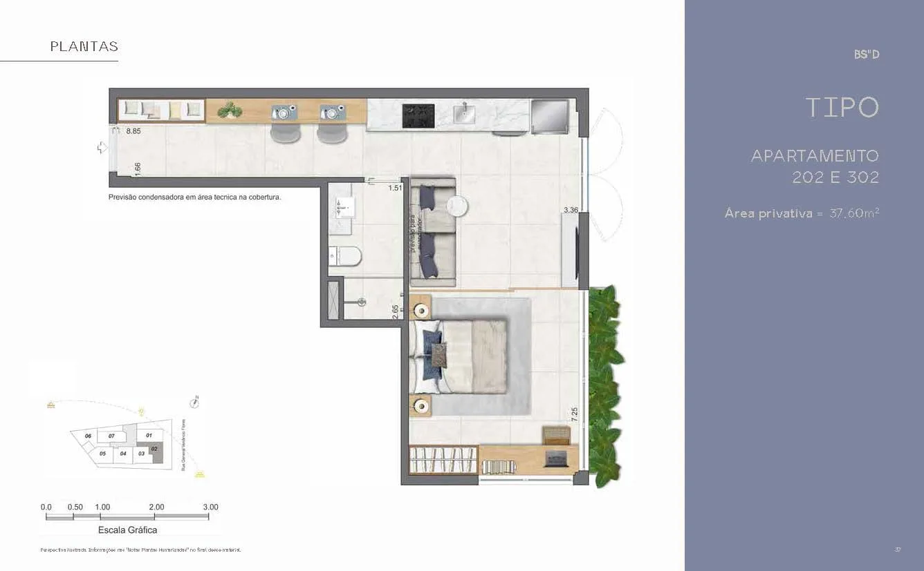 Planta 10: Villa Mozak, apartamento de alto padrão no Leblon, Rio de Janeiro