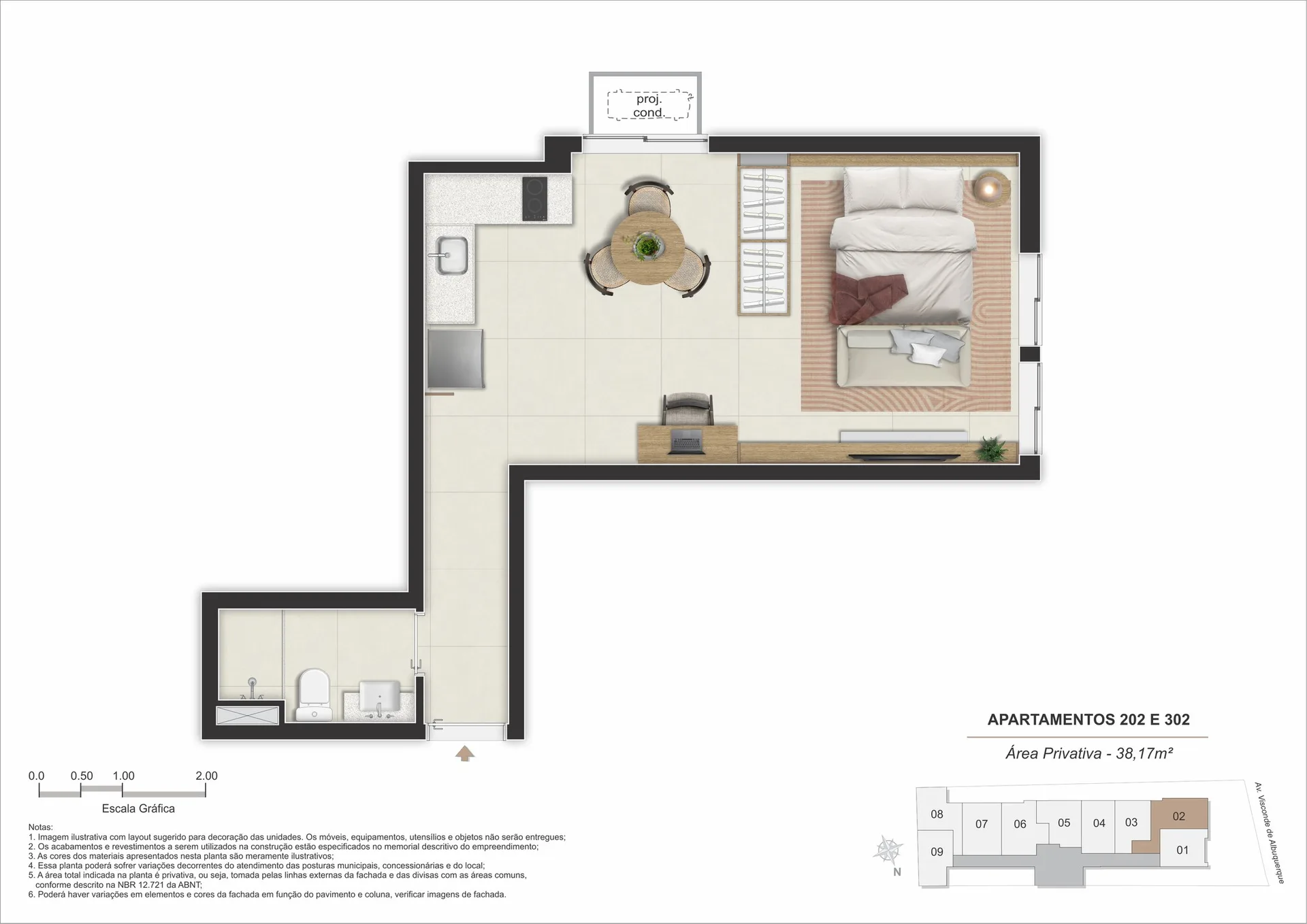 Planta 10: Stay 360 Leblon, apartamento de alto padrão no Leblon, Rio de Janeiro