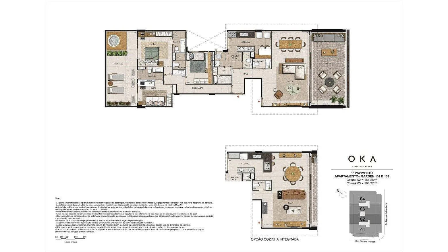 Planta 13: Oka Residence Lagoa, apartamento de alto padrão na Lagoa, Rio de Janeiro