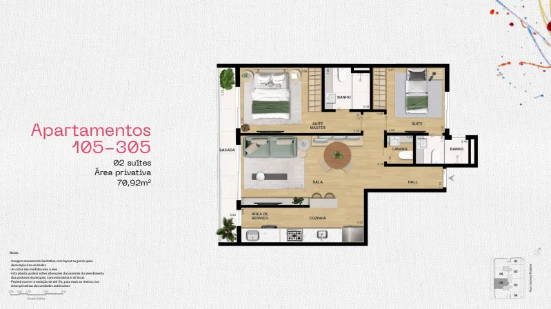 Planta 4: Cora Gávea, apartamento de alto padrão na Gávea, Rio de Janeiro