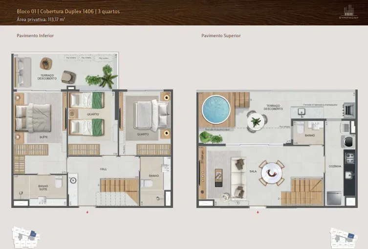 Planta 13: Symphony Residences Flamengo, apartamento de alto padrão no Flamengo, Rio de Janeiro