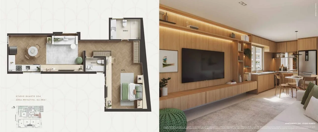 Planta 8: Oba Urca, apartamento de alto padrão na Urca, Rio de Janeiro