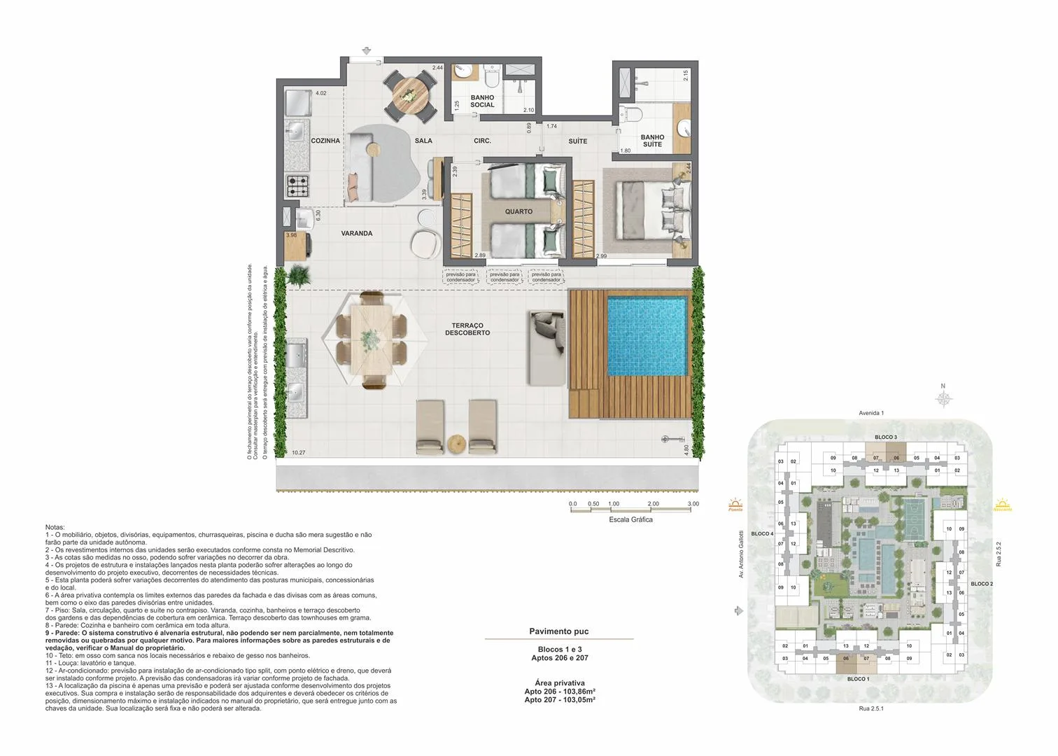 Planta 8: Arte Wood Residences, apartamento de alto padrão na Barra Olímpica, Rio de Janeiro