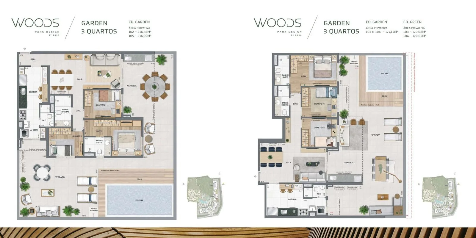 Planta 4: Woods Park Design, apartamento de alto padrão na Barra da Tijuca, Rio de Janeiro