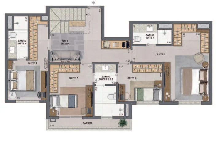 Planta 22: Iconyc By Yoo, apartamento de alto padrão em Botafogo, Rio de Janeiro