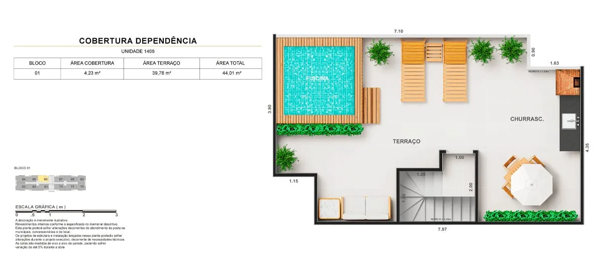 Planta 6: Vitale Sky Clube Residencial, apartamento de alto padrão em Outro, Rio de Janeiro