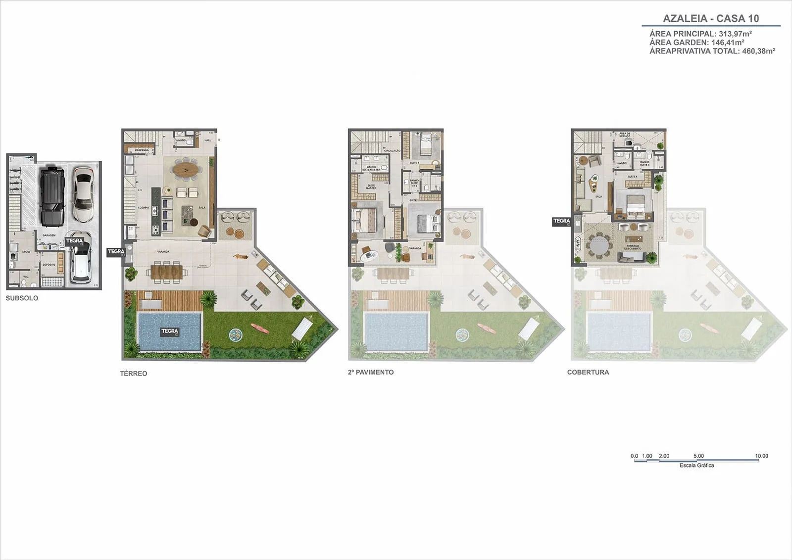 Planta 11: Claris Casa e Clube, casa de alto padrão na Barra da Tijuca, Rio de Janeiro