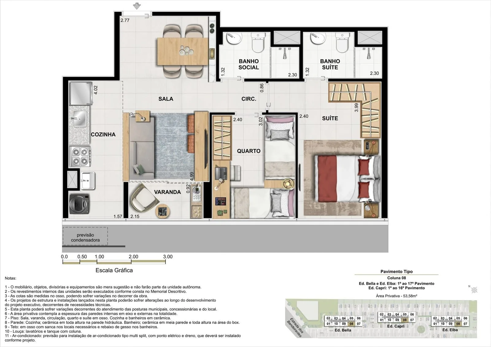 Planta 27: Murano Residencial, apartamento de alto padrão na Barra Olímpica, Rio de Janeiro