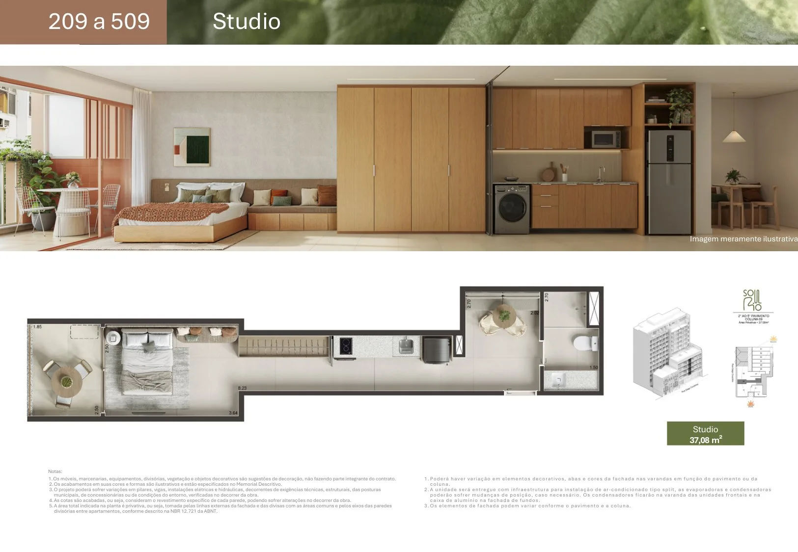 Planta 8: Soul Rio Gago Coutinho 53, studio de alto padrão em Laranjeiras, Rio de Janeiro