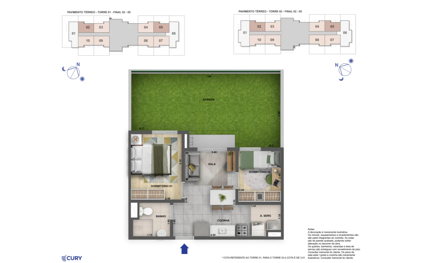 Planta 3: Nova Norte Raízes, apartamento de alto padrão em Outro, Rio de Janeiro