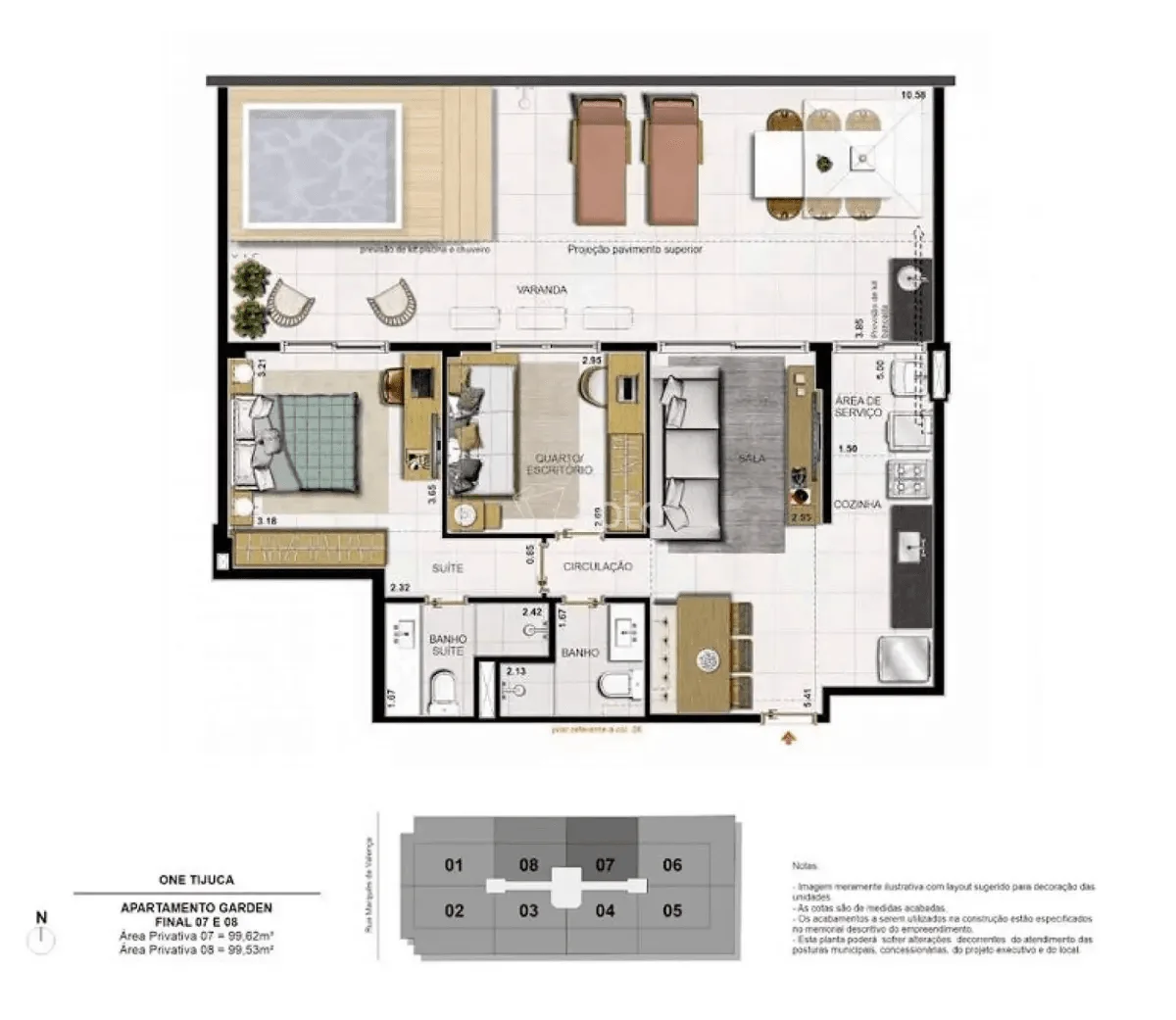 Planta 3: One Tijuca, apartamento de alto padrão na Tijuca, Rio de Janeiro